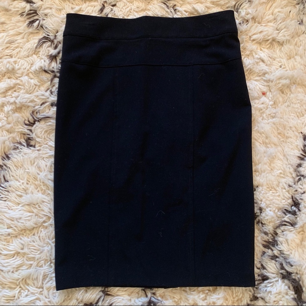 Long Black Pencil Skirt -3